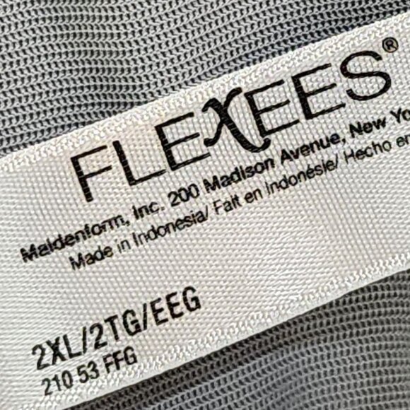 Flexees Maidenform Grey 3/4 Sleeve Fat Free Dressing Back Smoothing Shapewear 2X - Picture 14 of 16